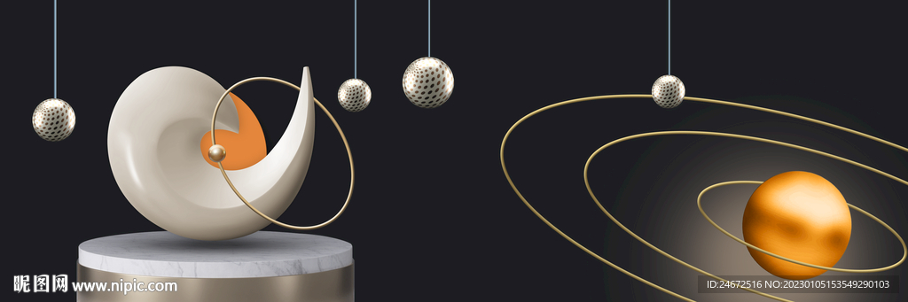 抽象立体床头画