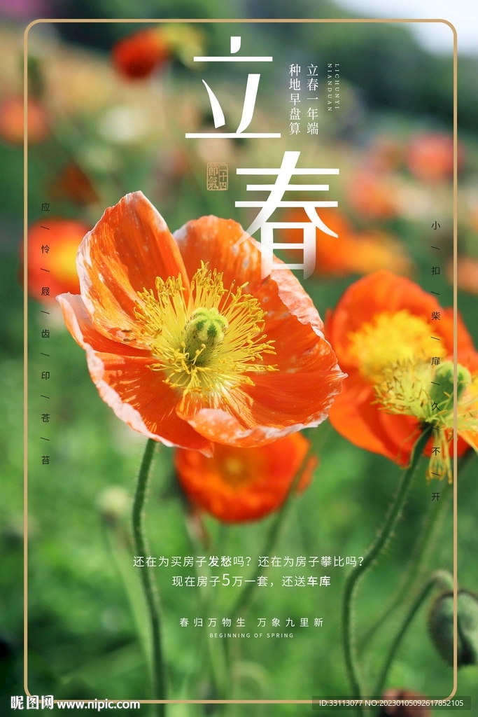 立春房地产海报