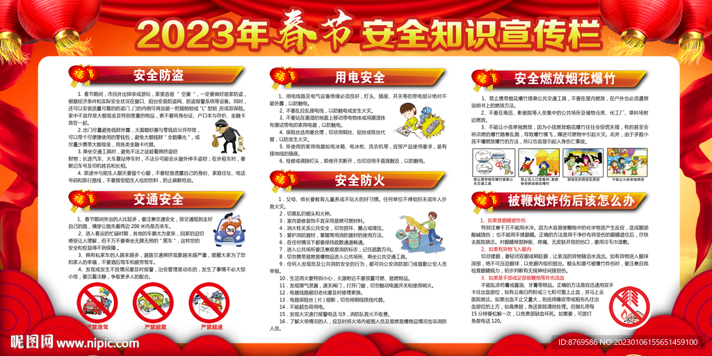 2023年兔年春节宣传栏