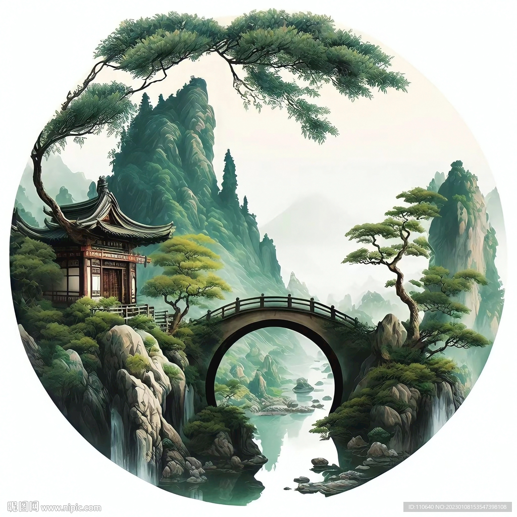 圆形挂画