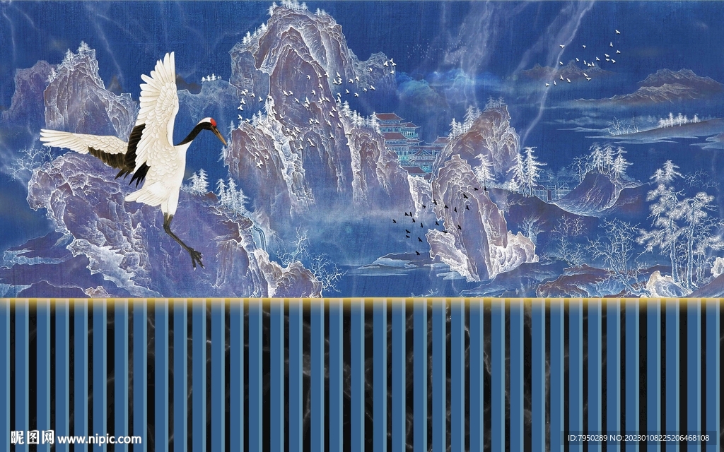 新中式背景墙