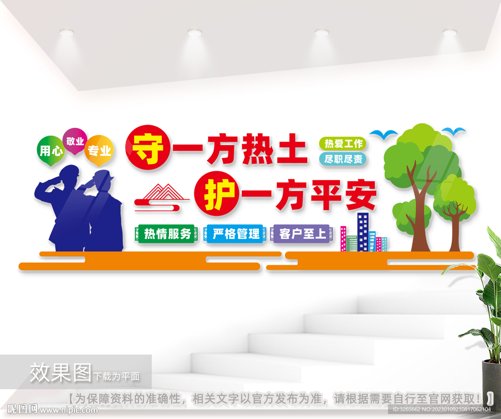保安公司形象墙