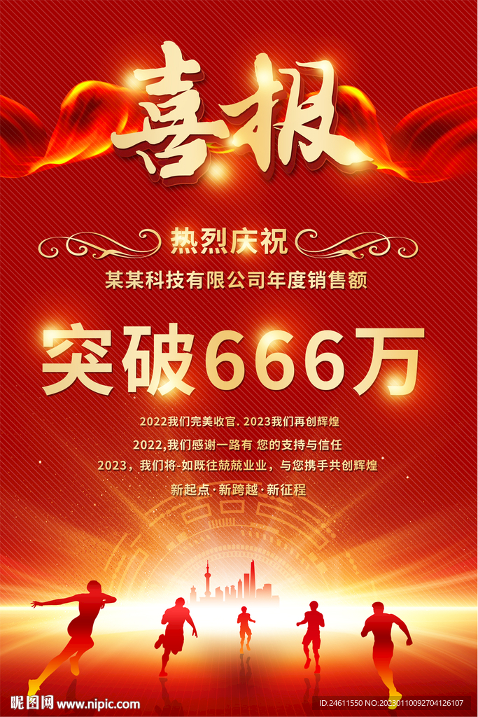 销售喜报海报