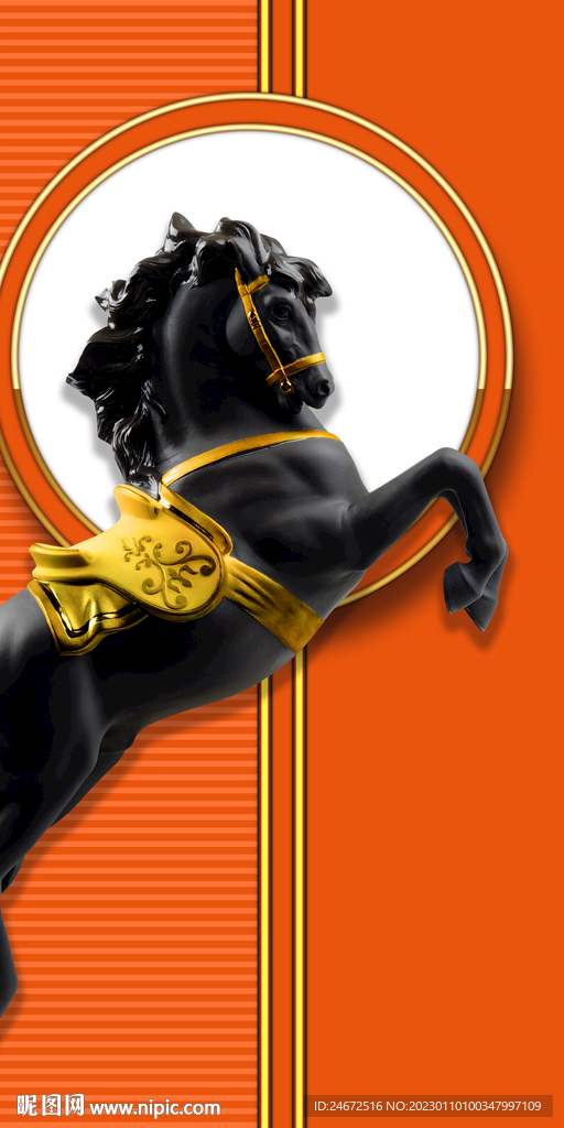 马到成功 装饰画 