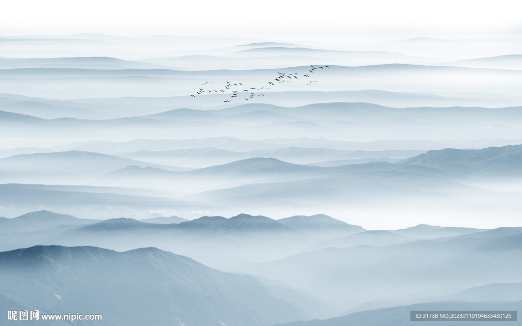 山水水墨画