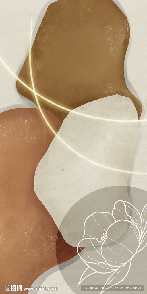 北欧现代轻奢梅花鹿装饰画图片