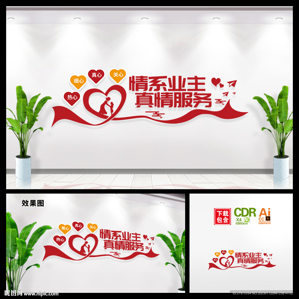 情系业主物业宣传标语文化墙图片