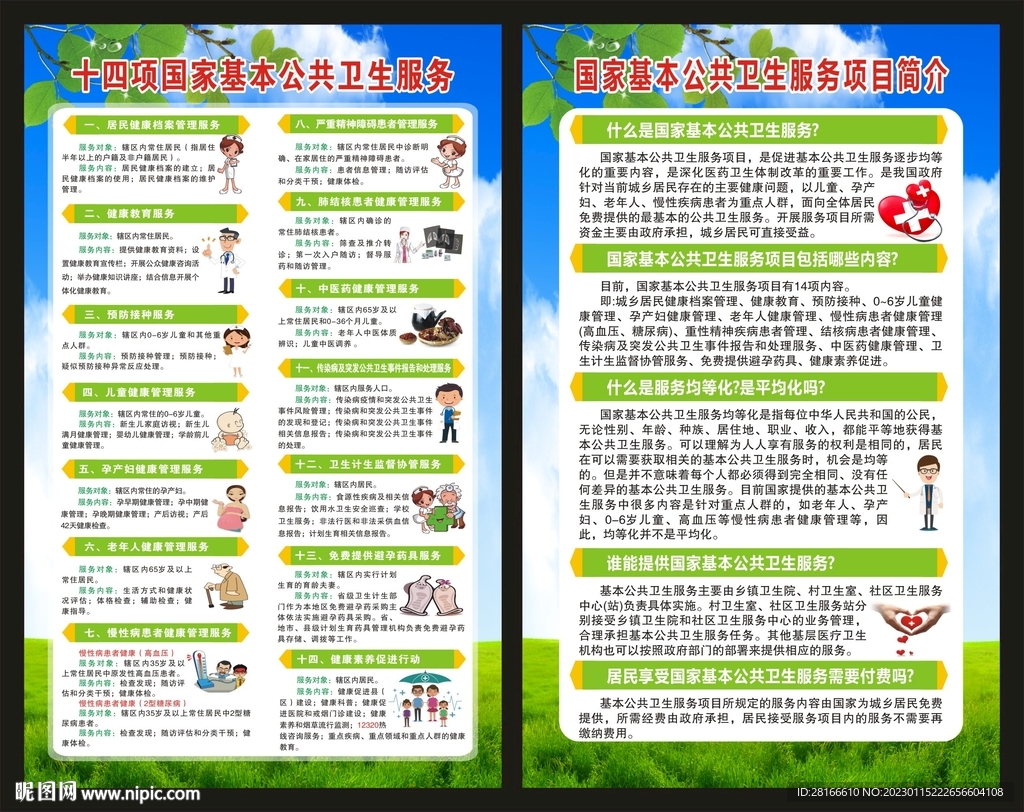 基本公共卫生服务海报