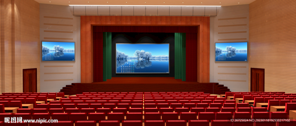 礼堂设计案例效果图