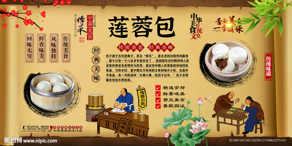 莲蓉包背景墙