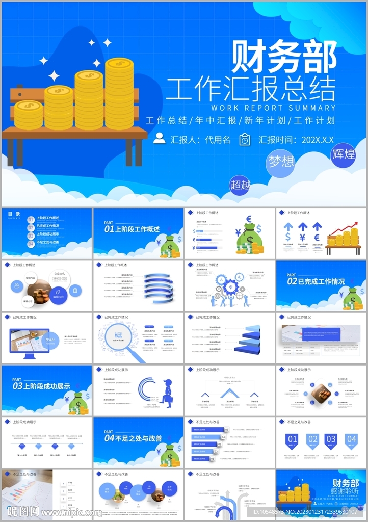 财务部工作总结述职报告ppt