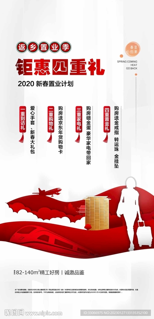 房地产返乡置业四重礼海报