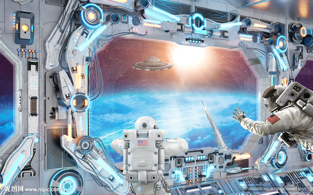 宇宙太空科幻背景设计