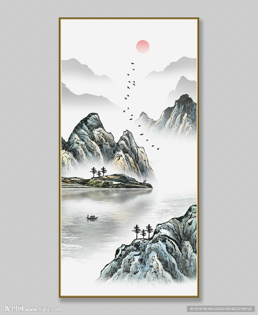 工笔山水画