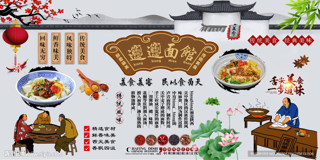 biangbiang面背景墙