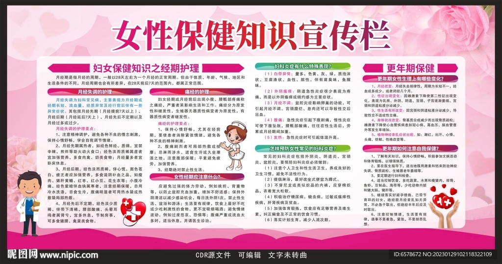 妇女保健知识宣传栏