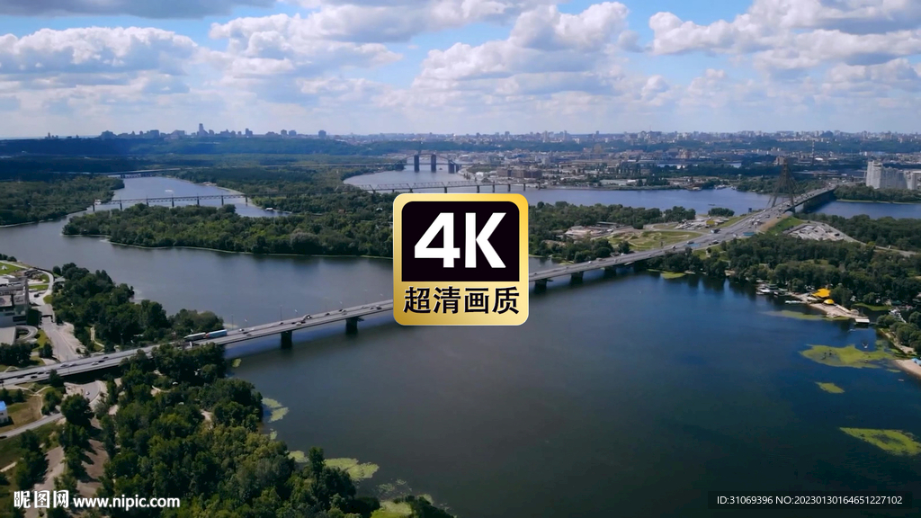 海上跨海大桥美景