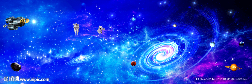蓝色星空背景