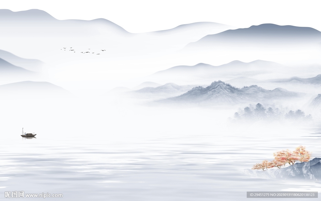 高档 简约中式山水 TiF分层