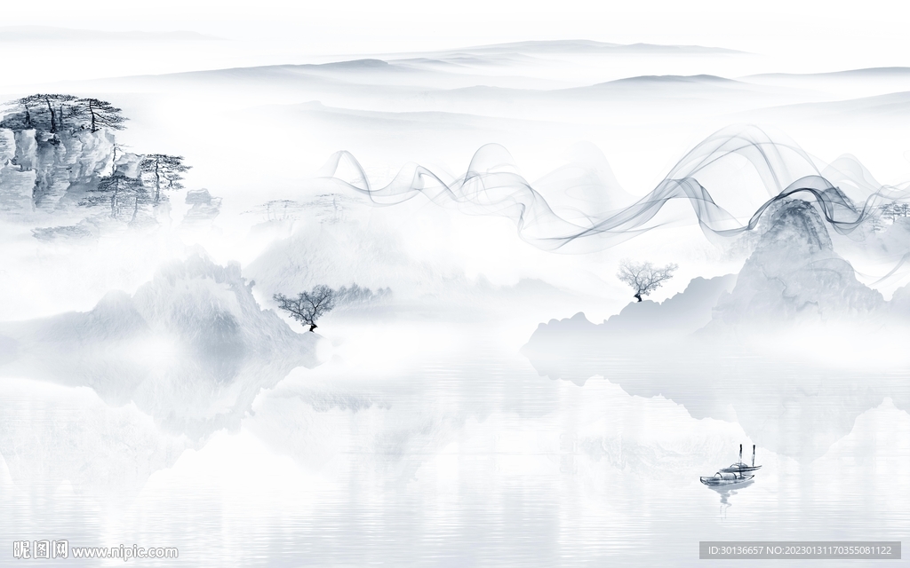 高清 现代高端山水 tif分层