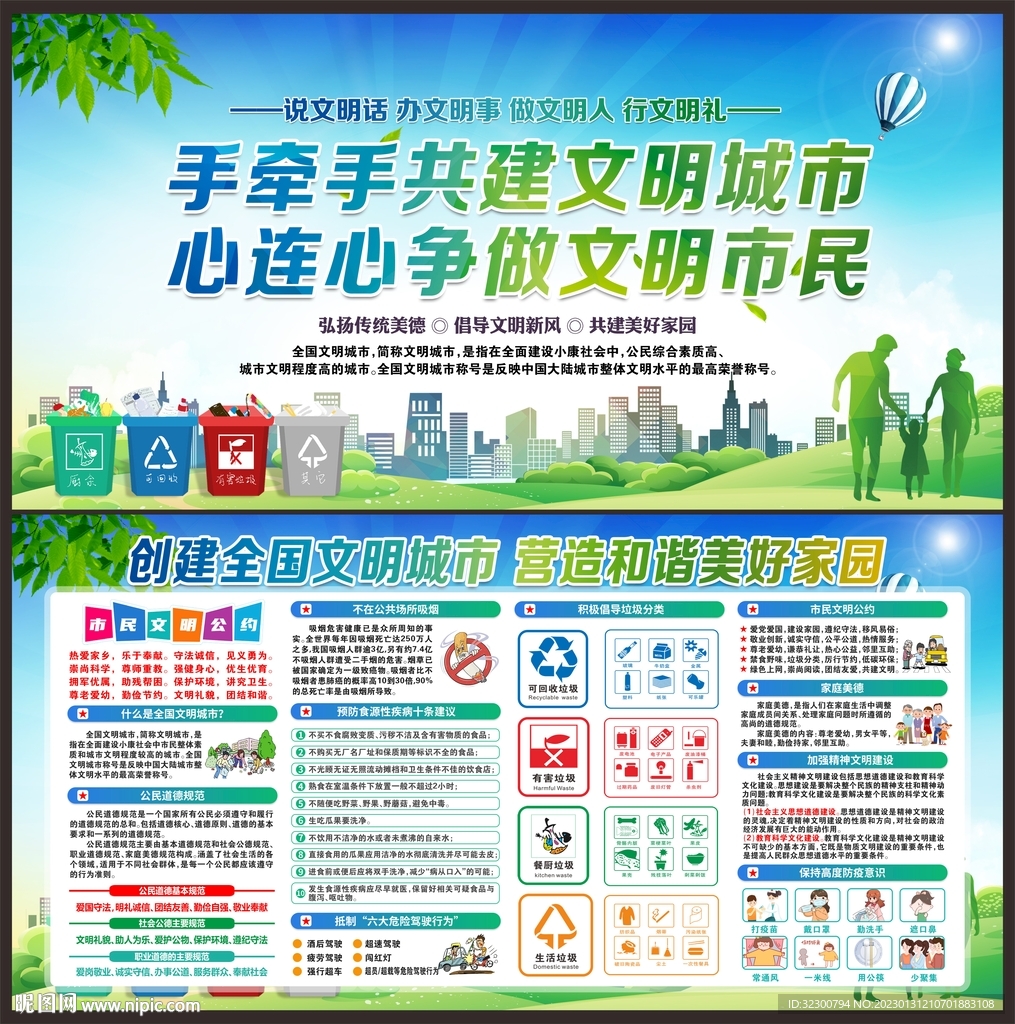 文明城市展板