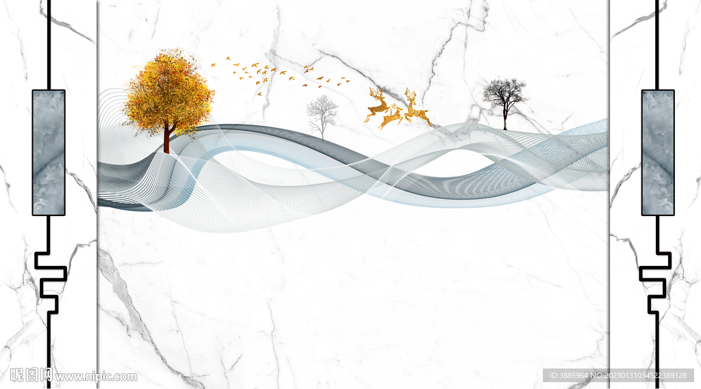 灰白根大理石背景墙  图片