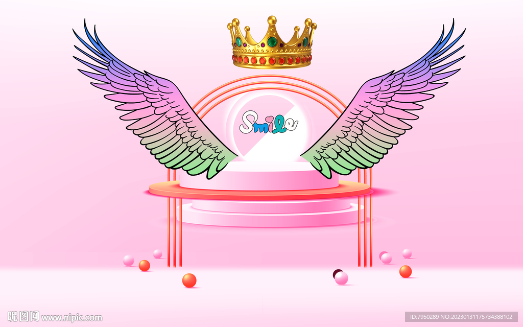 网红翅膀直播间背景墙 