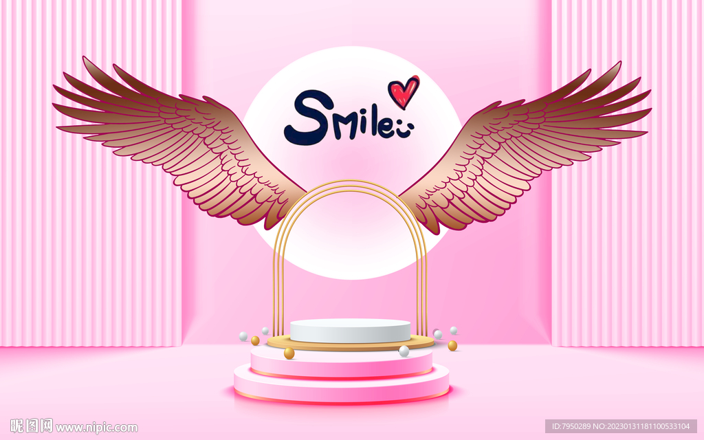 网红翅膀直播间背景墙 