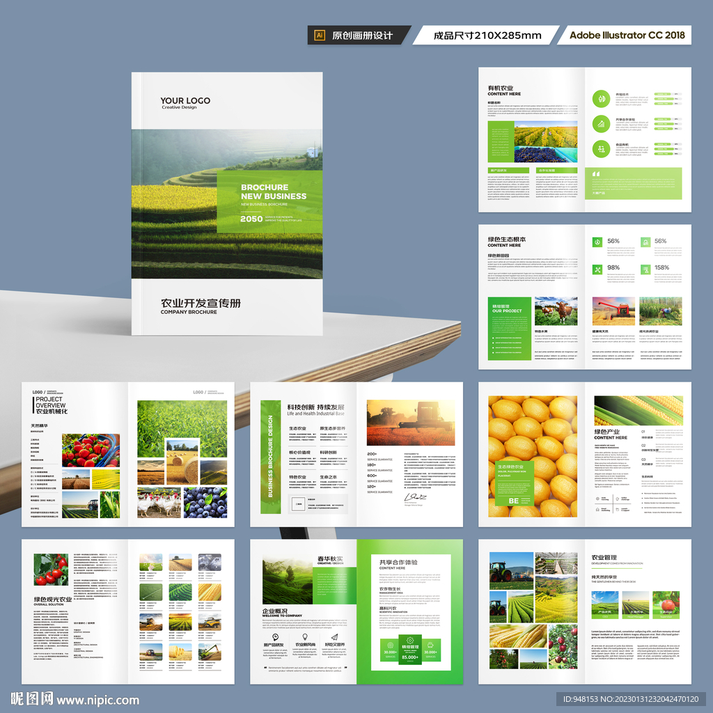 农业画册模板