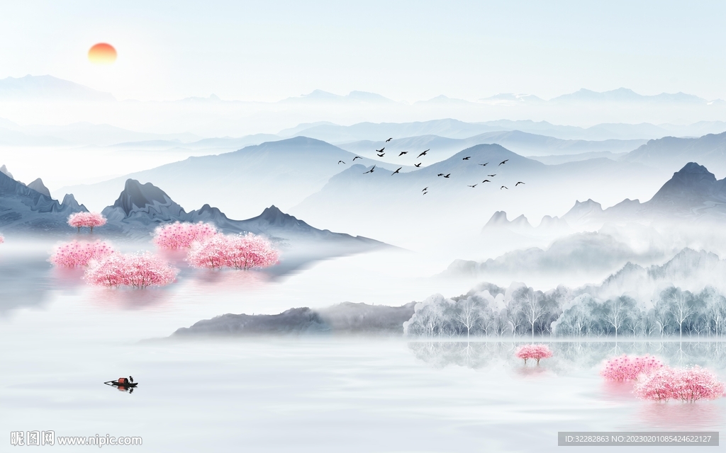 人气 新高端山水画 tIF分层