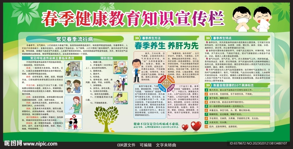春季健康教育宣传栏