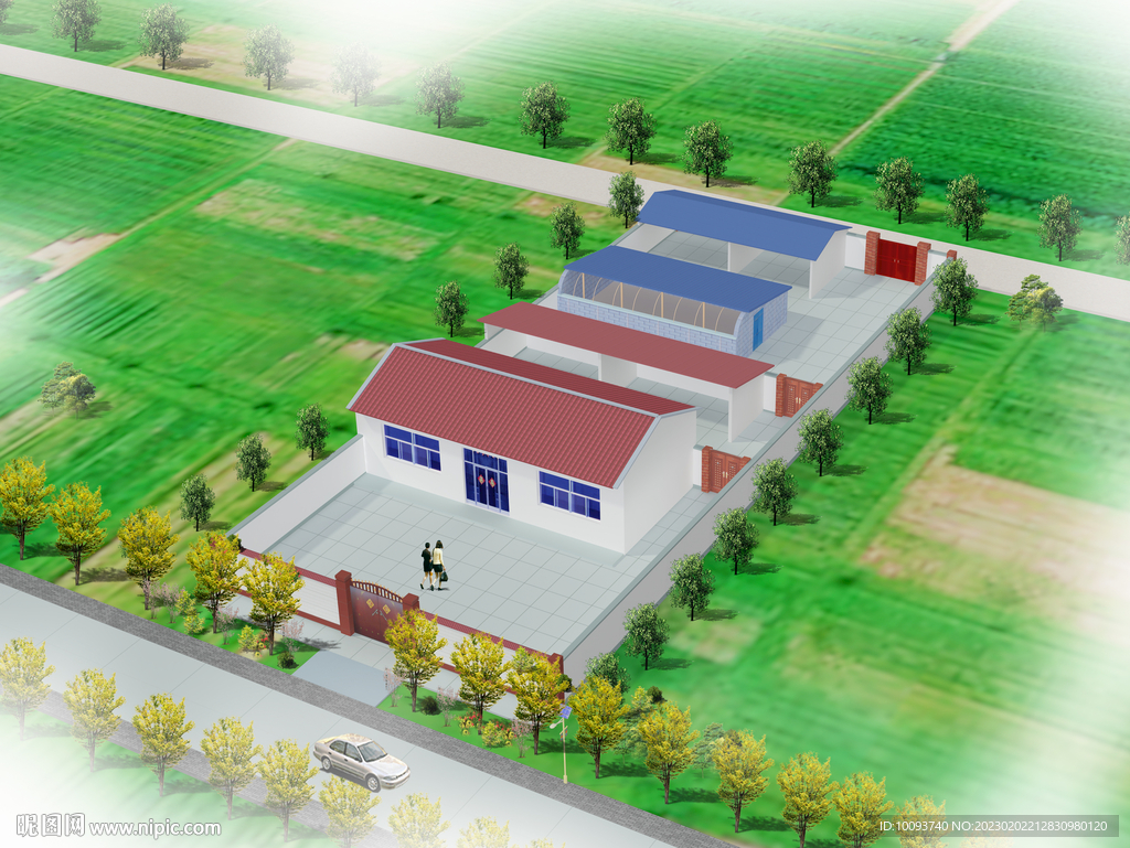 农村改建效果图