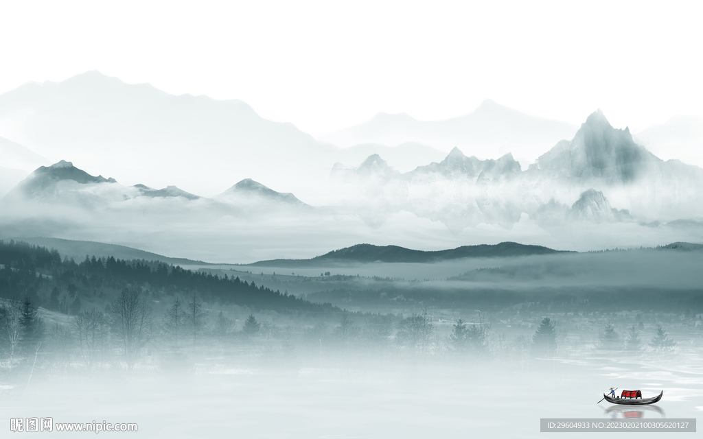 极简 意境人气山水 TIf分层