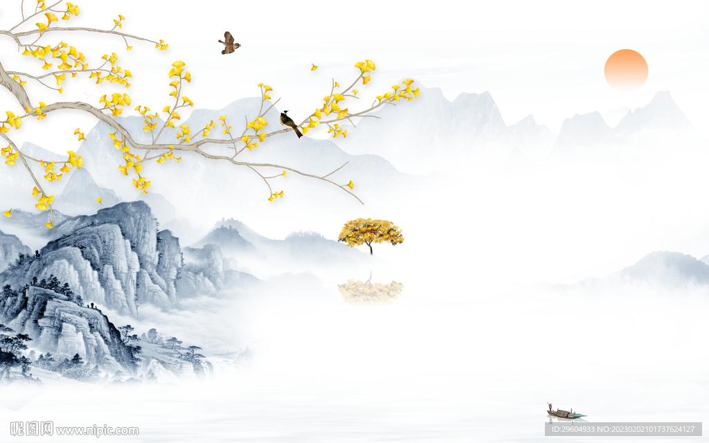 高端 意境人气山水 TIf分层