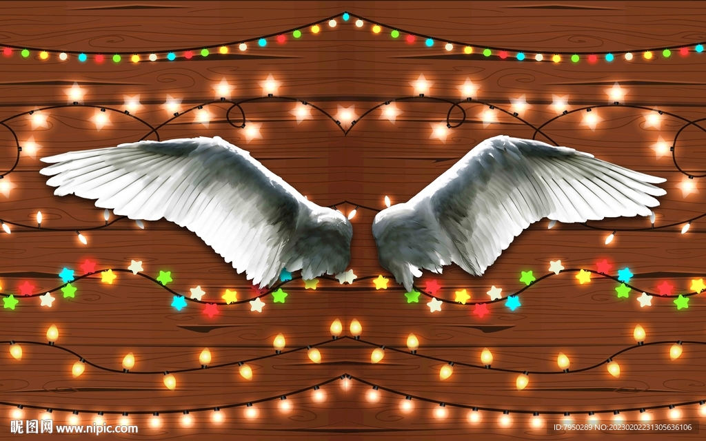 网红翅膀直播间背景墙