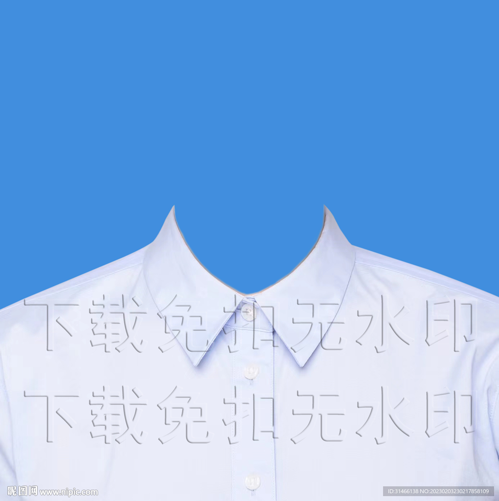 蓝色衬衫模板 女生衬衫模板