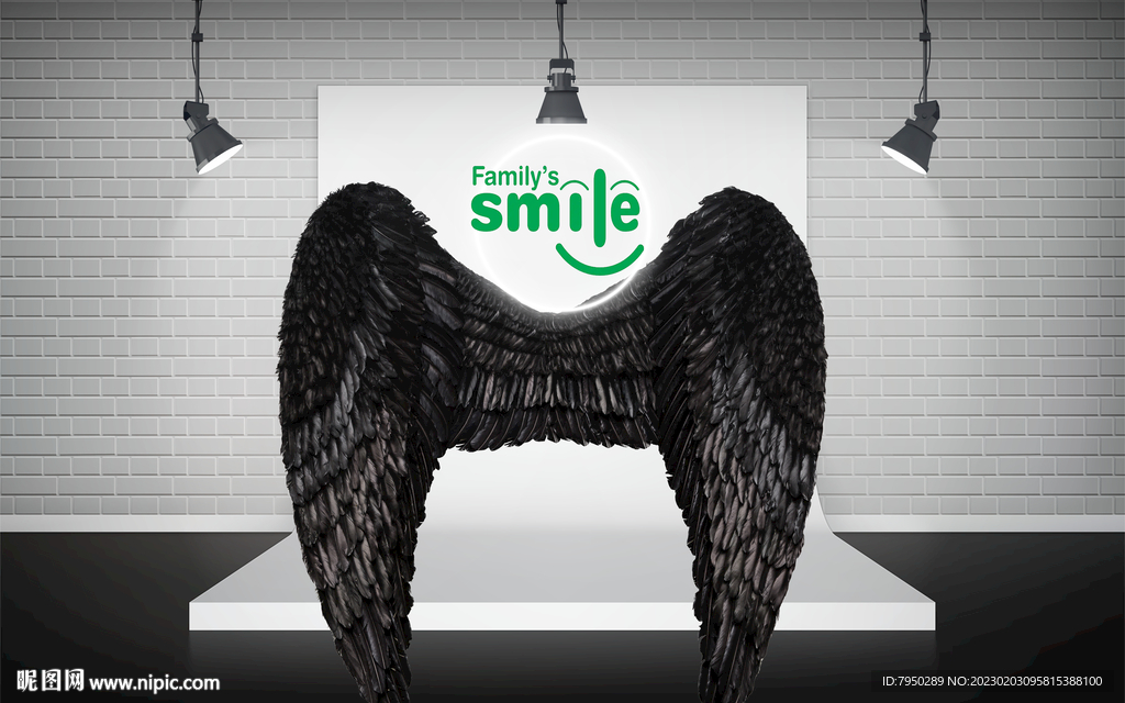 网红翅膀直播间背景墙 