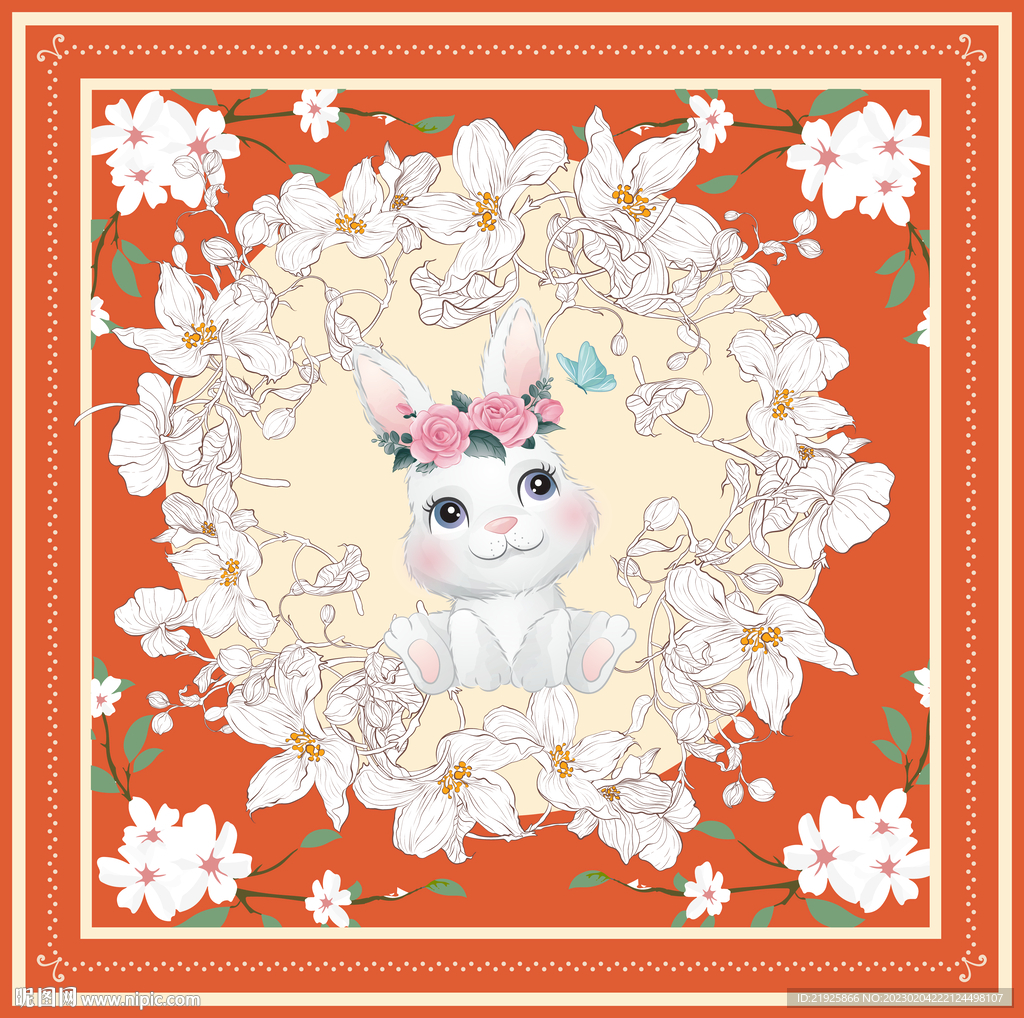 兔子方巾