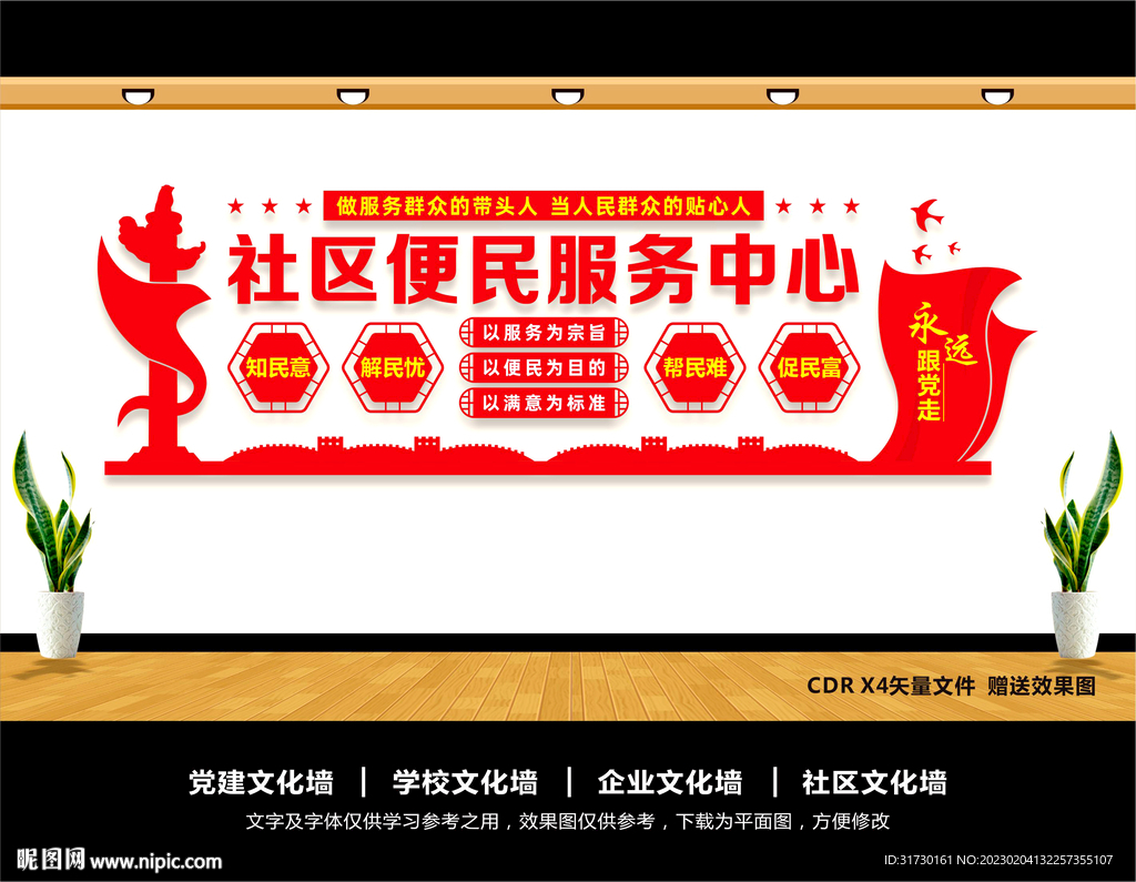 便民服务中心文化墙