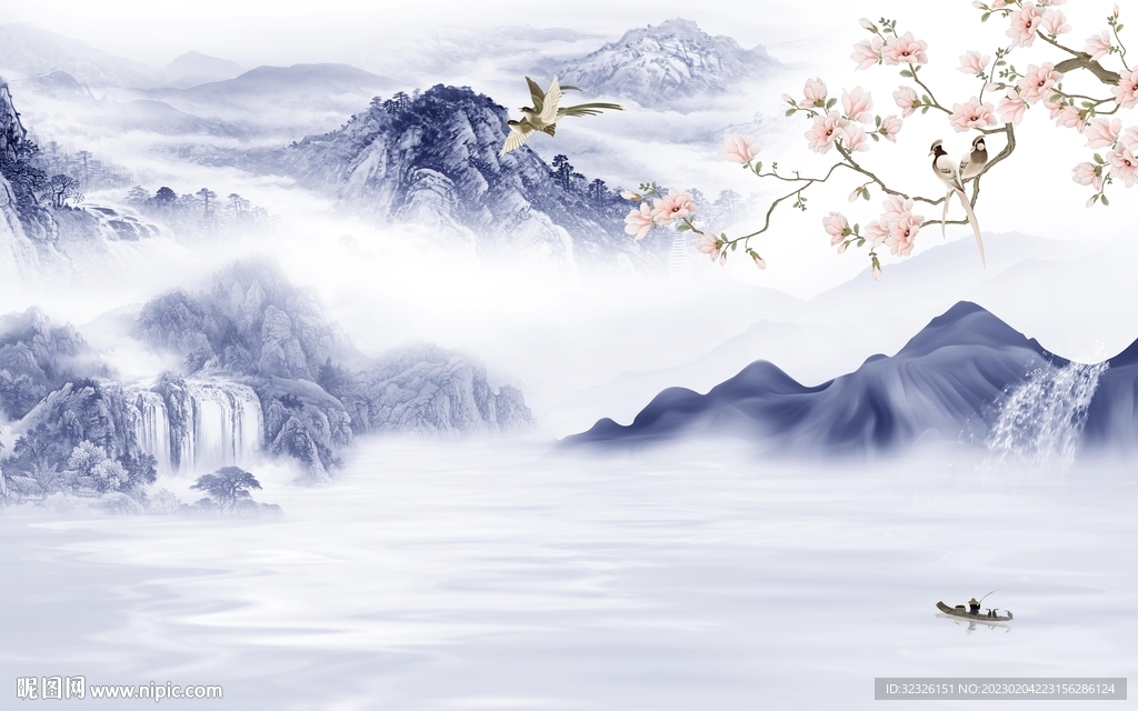 极简 意境最新山水 tif分层