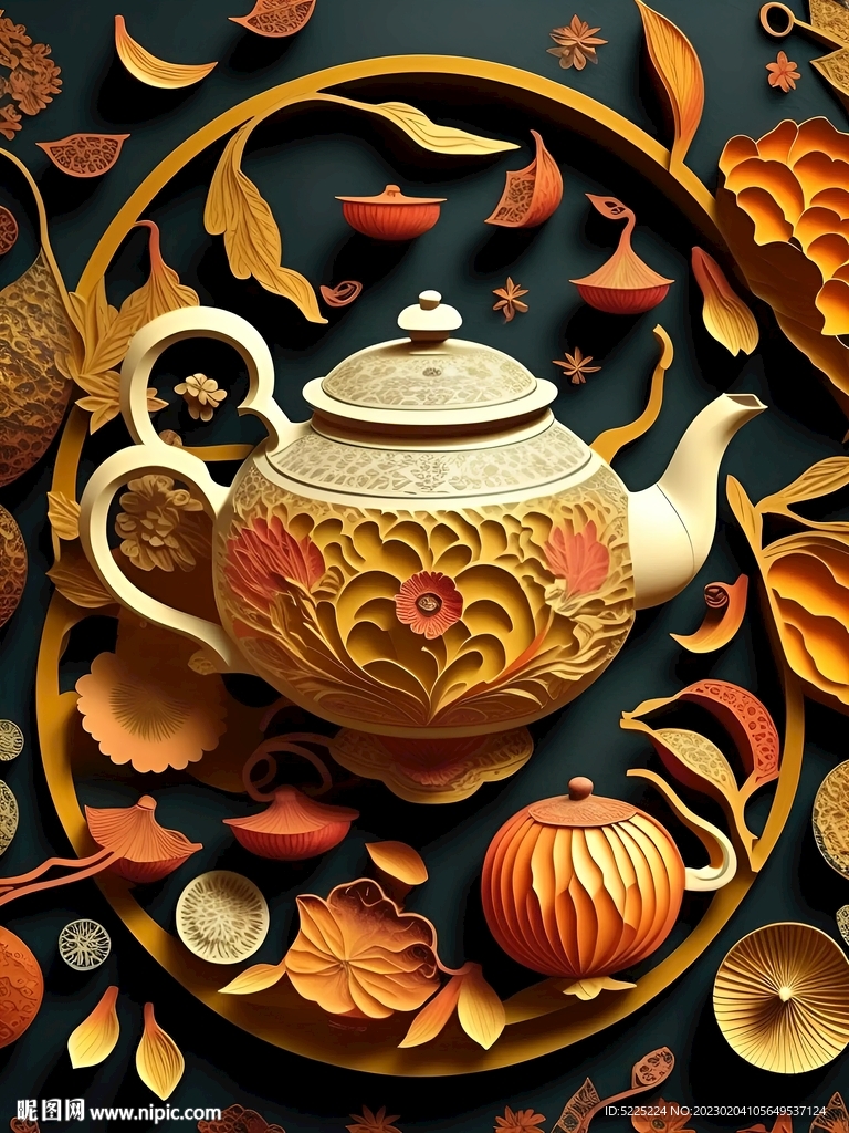 茶壶插画