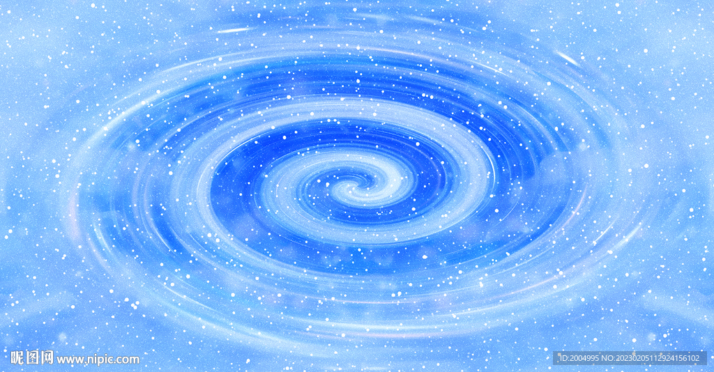 浅蓝色旋涡星空