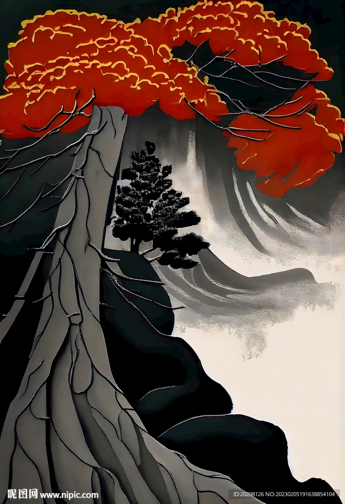 简约艺术水墨风装饰画