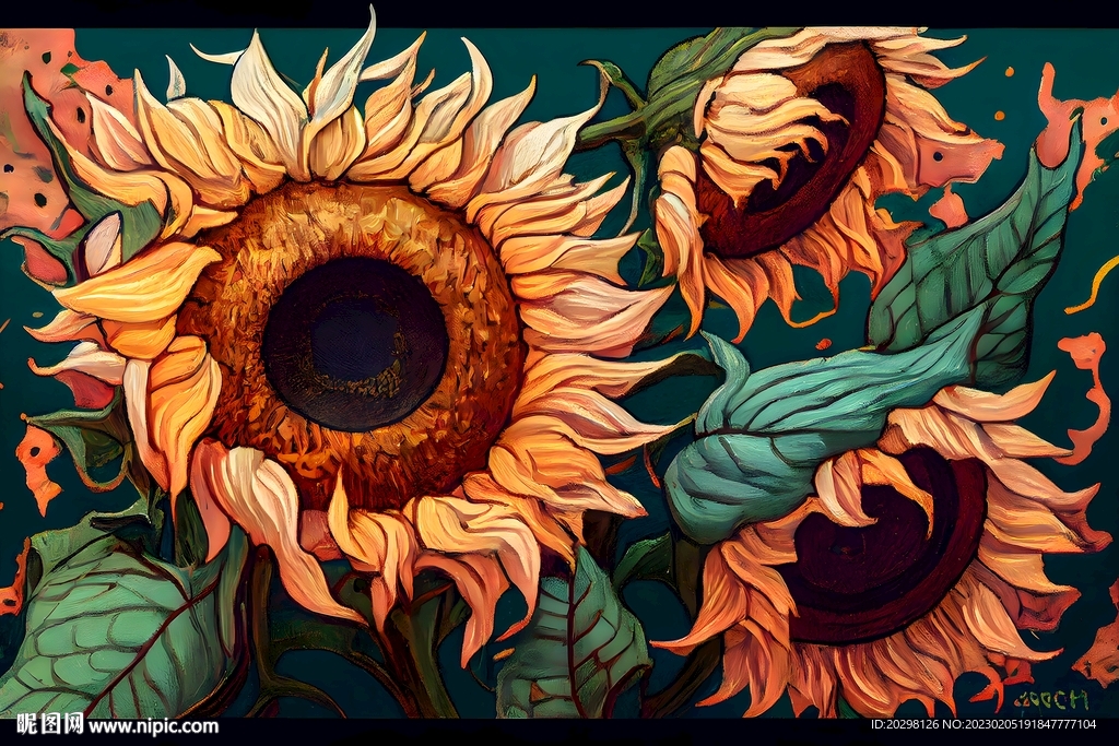 艺术向日葵装饰画