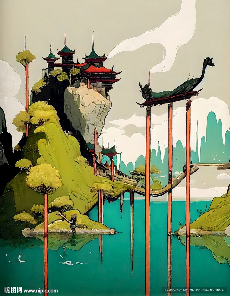 山水意境装饰画