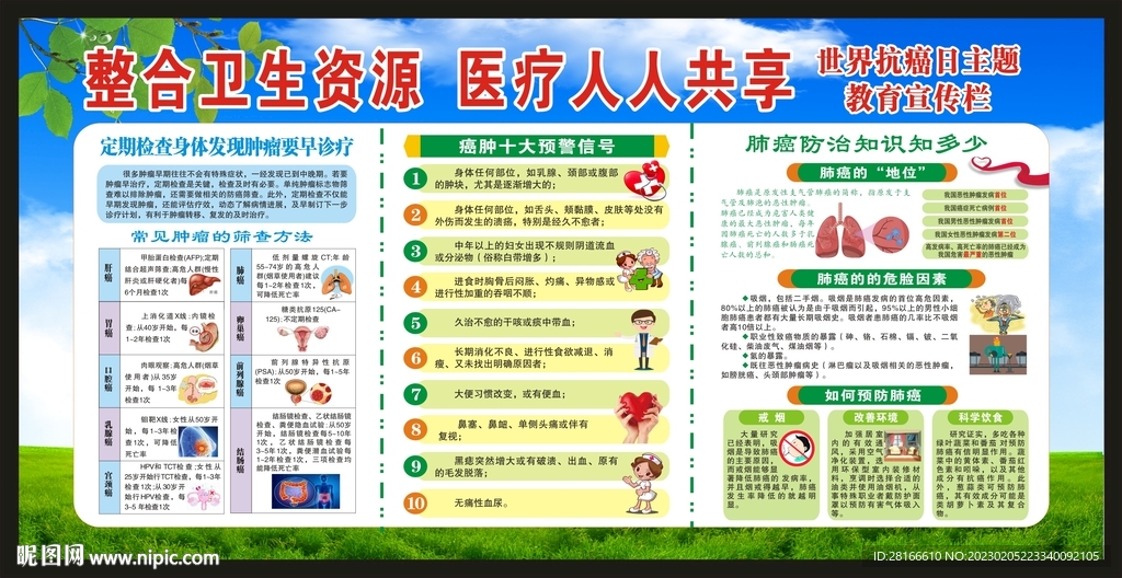 世界癌症日宣传栏