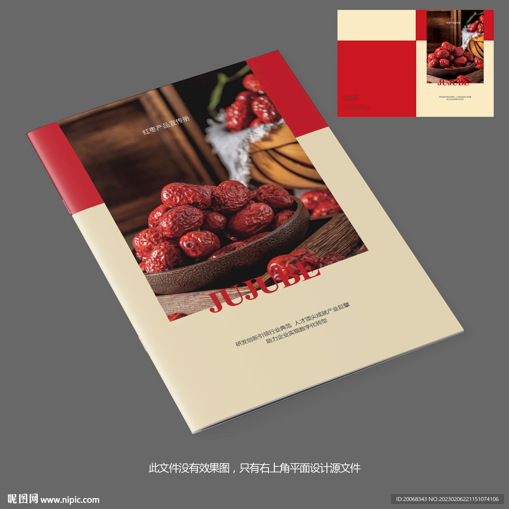 农副产品干货店红枣宣传册封面