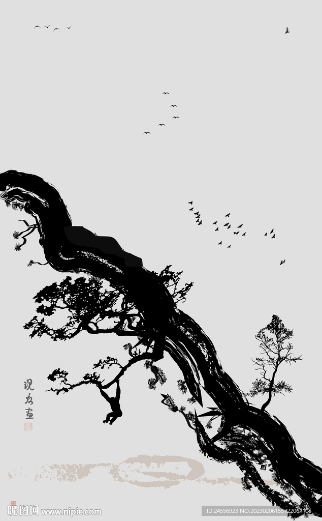 手绘抽象装饰画