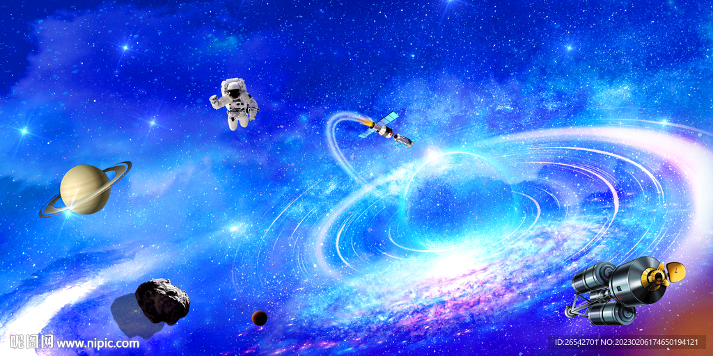蓝色星空背景