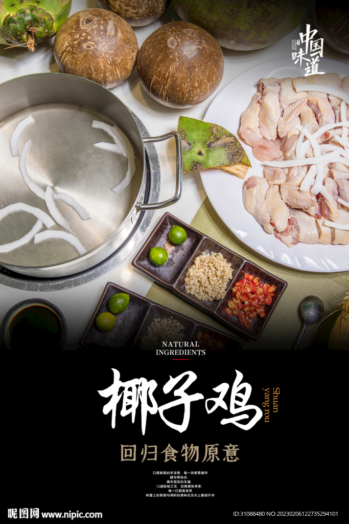 椰子鸡火锅海报